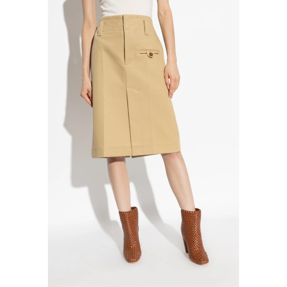 Bottega Veneta Rok met zakken Beige Dames