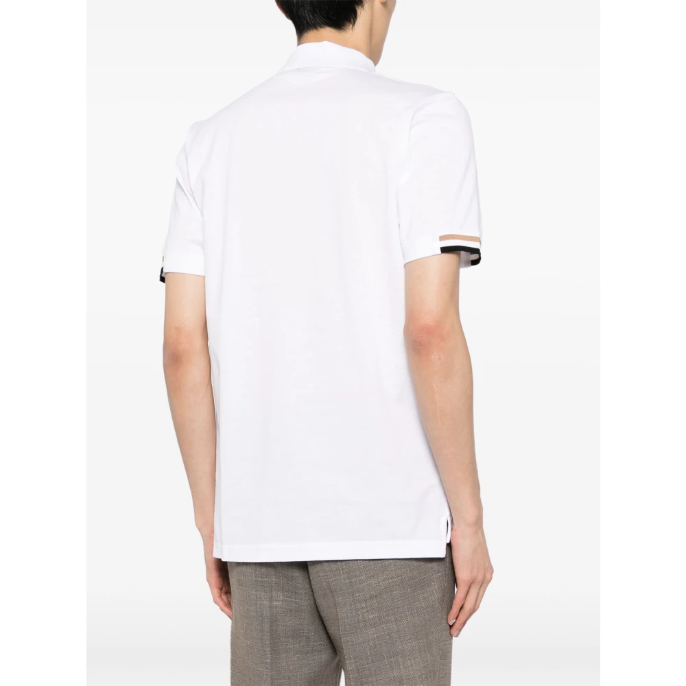Hugo Boss Wit Jersey Shirt voor Mannen White Heren