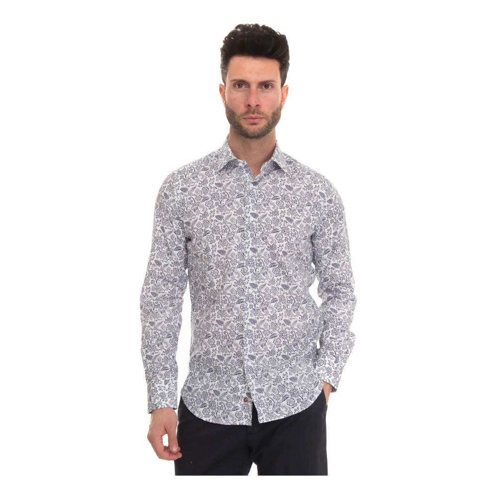 Càrrel Bloemenfantasie Jurk Hals Shirt Multicolor Heren