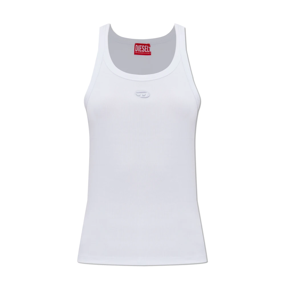 Diesel Women's White Sleeveless Tops, S, Camisole Top