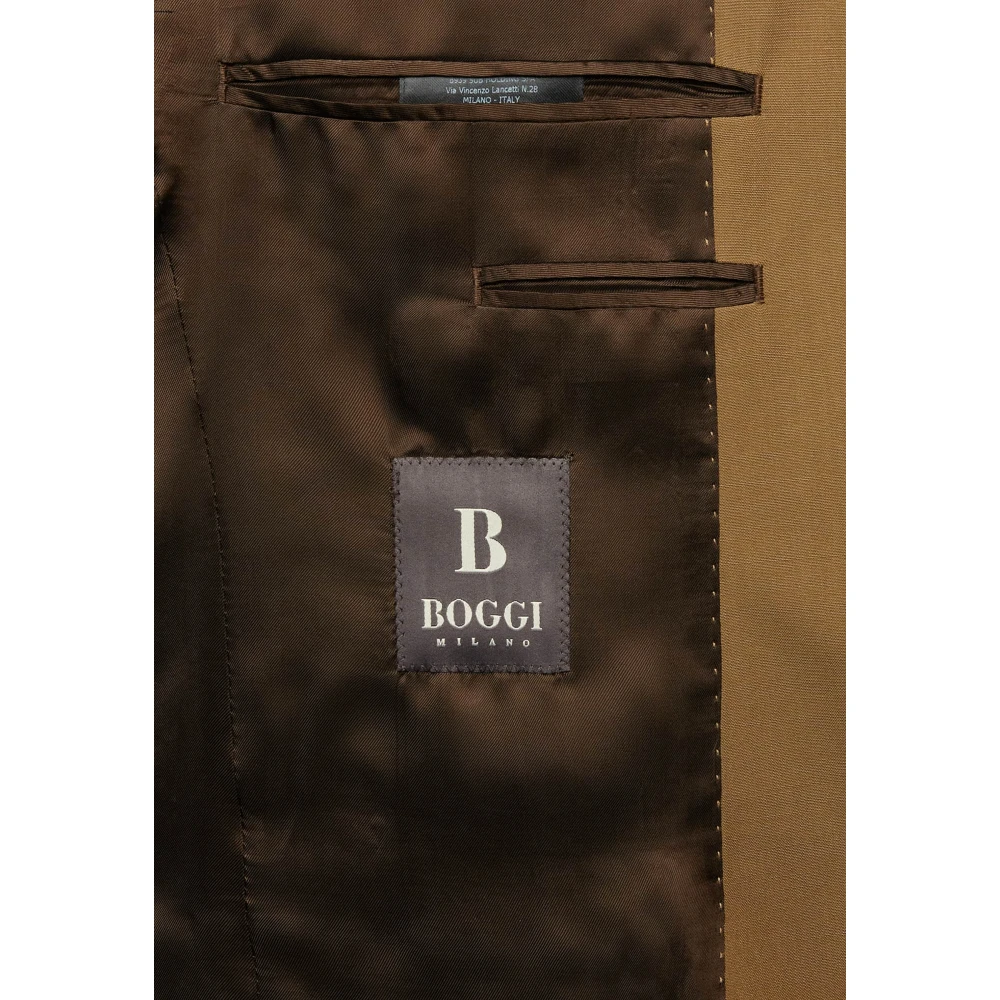 Boggi Milano Pak Zuivere Wol Brown Heren
