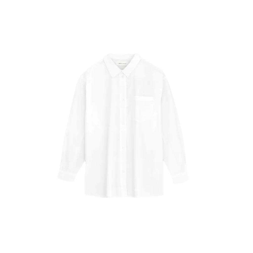 Skall Studio Klassieke Witte Katoenen Popeline Overhemd White Dames