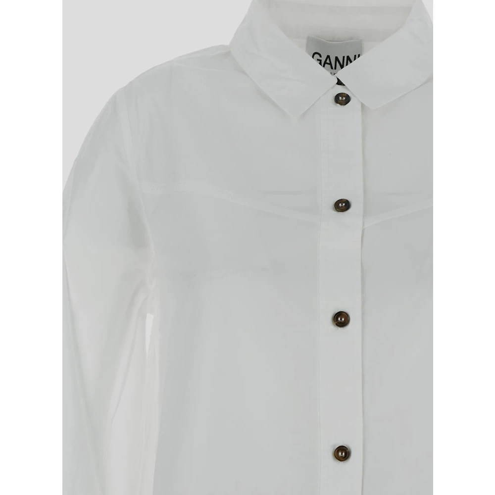 Ganni Shirt Dresses White Dames