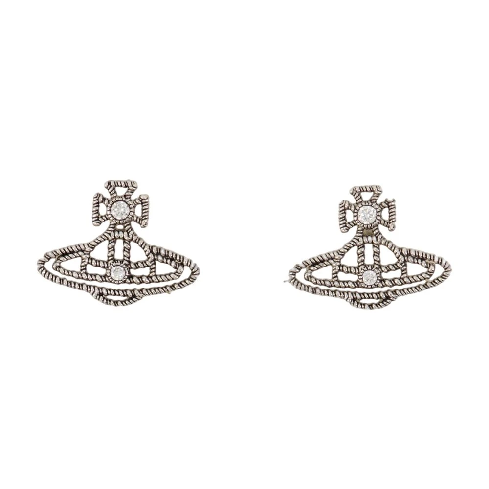 Vivienne Westwood Gray Earrings, Female, One Size, Silver Coretta Earrings - Metal Style