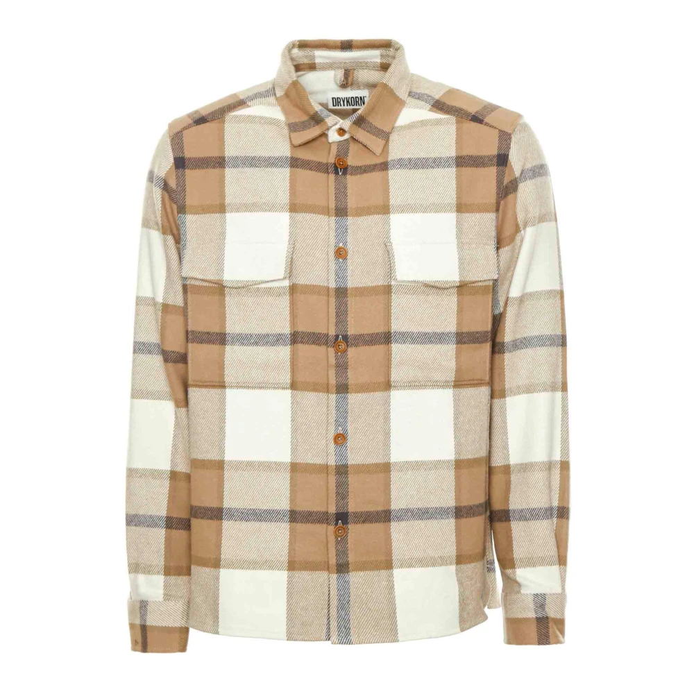 drykorn Casual Overshirt met Borstzakken Brown Heren