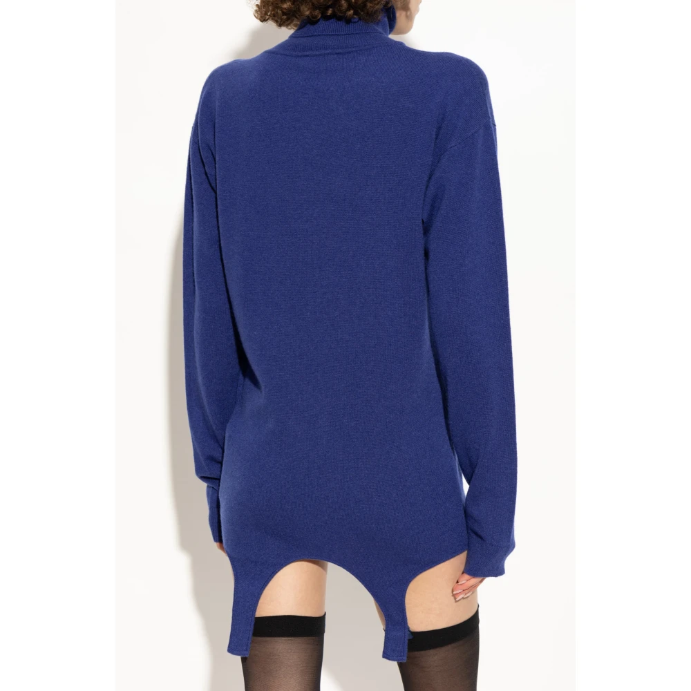 Saint Laurent Trui met jarretelbandjes Blue Dames