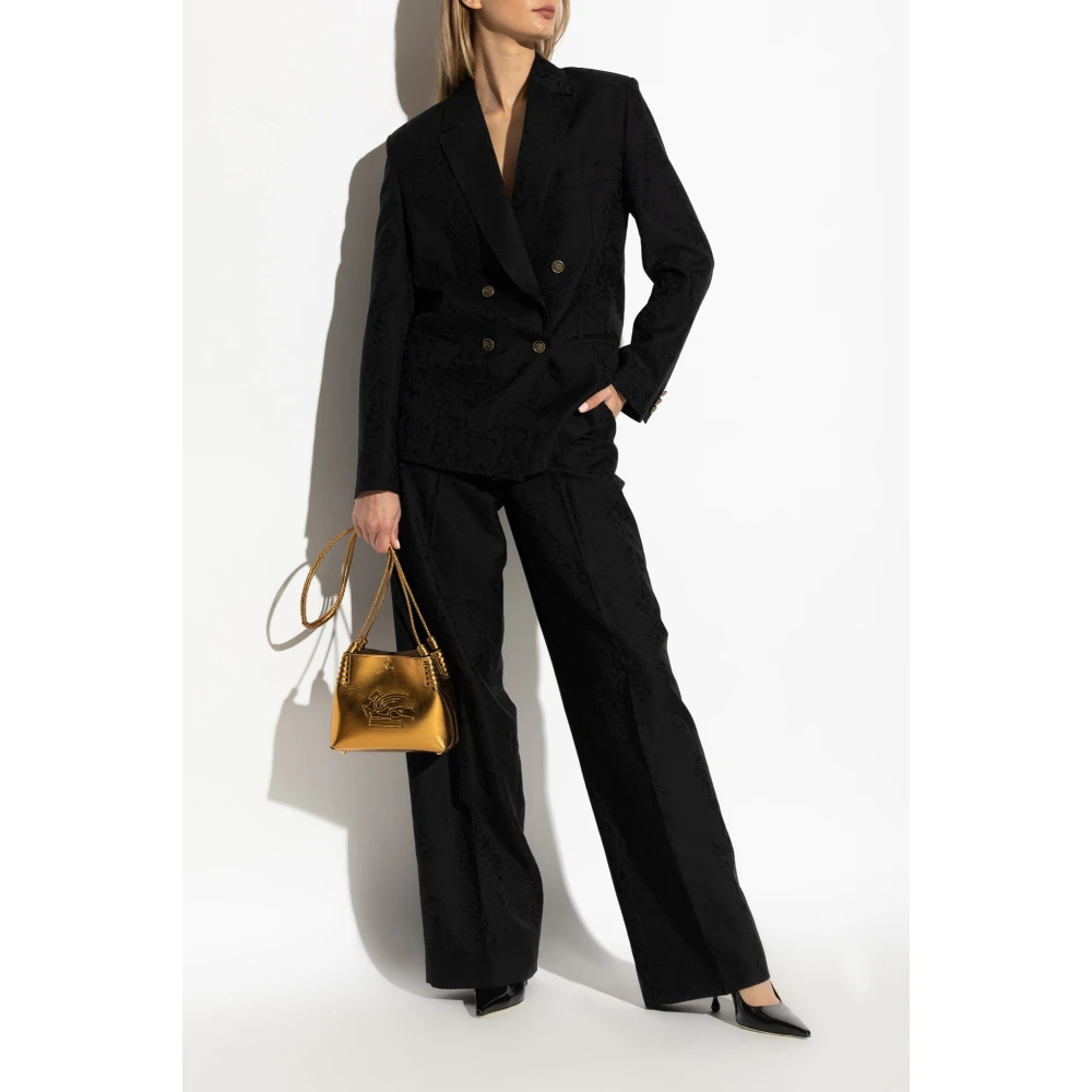 ETRO Gestreepte wijde broek Black Dames