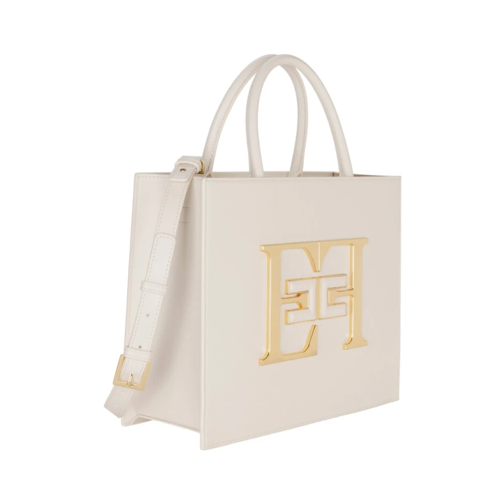 Elisabetta Franchi Stijlvolle Handtas voor Trendy Vrouwen Beige Dames