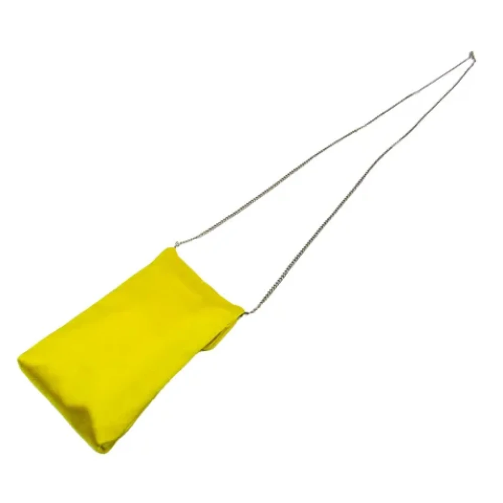 Jimmy Choo Pre-owned Satin clutches Yellow Dames
