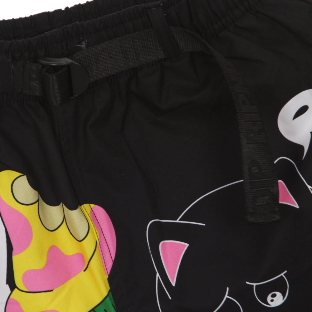 Ripndip Zwarte Zwembroek met Geïntegreerde Riem Multicolor Heren