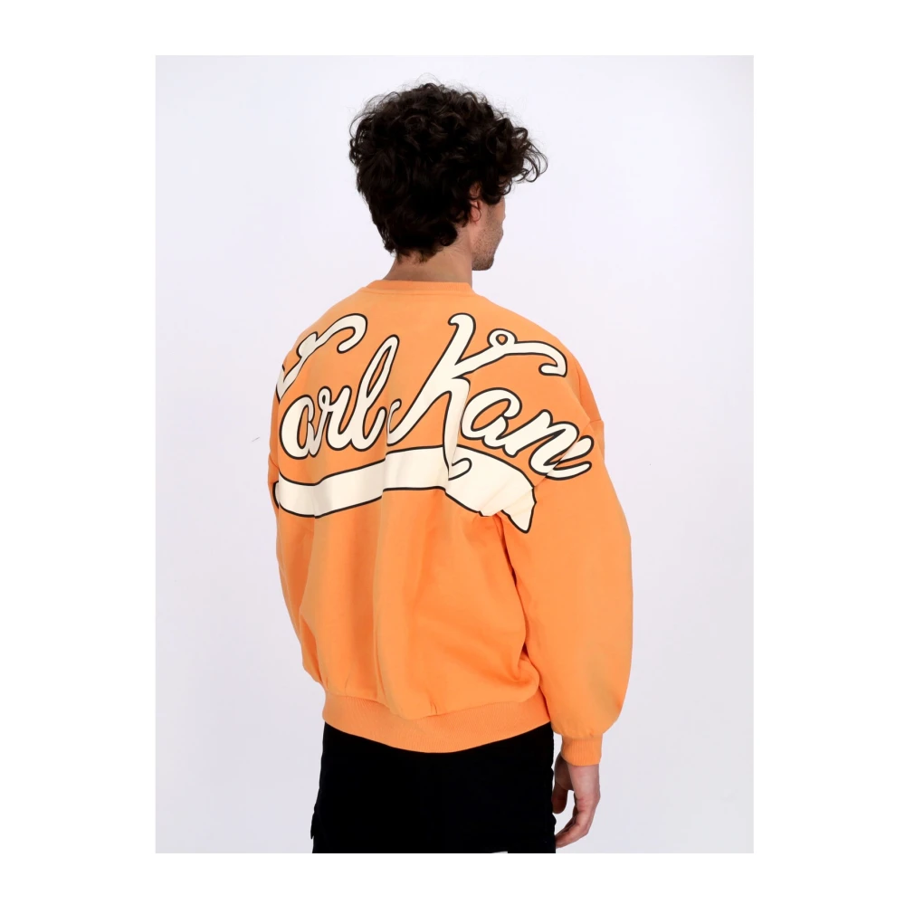 Karl Kani Oranje Diner Crewneck Sweatshirt Streetwear Orange Dames