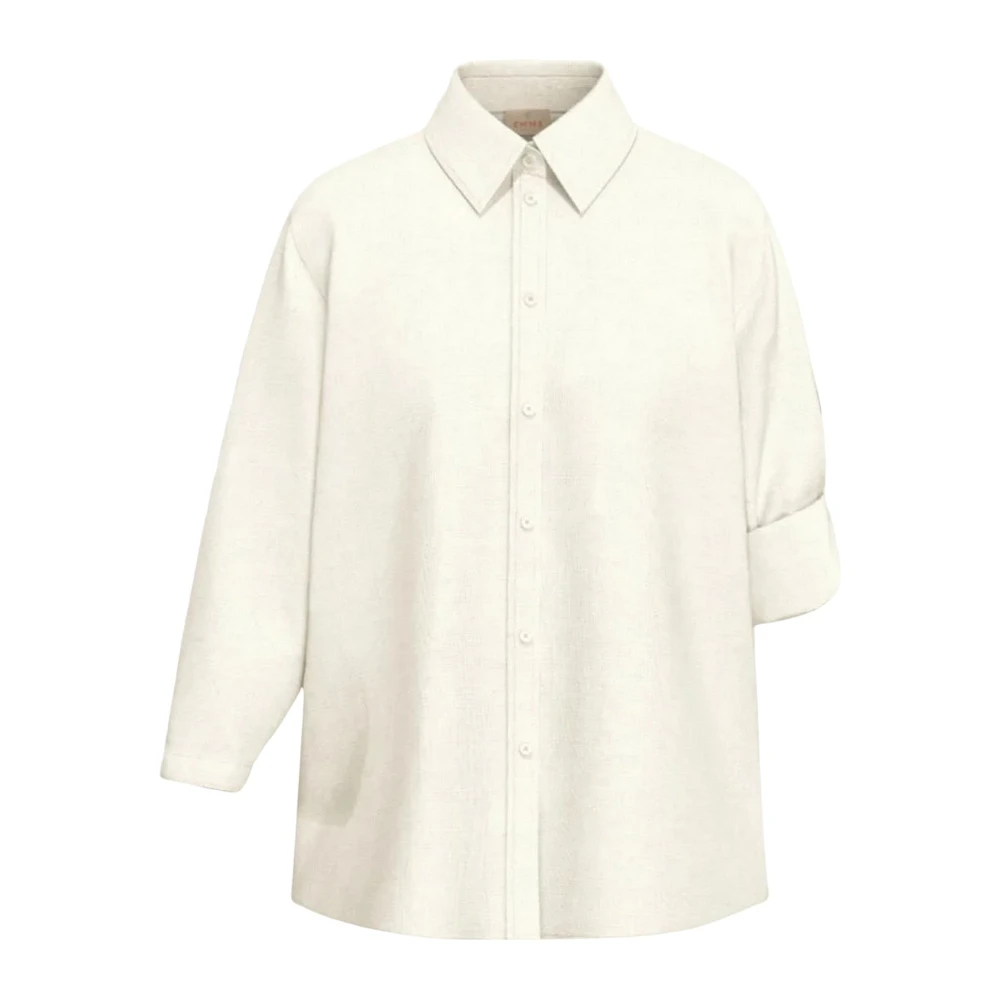 Emme Di Marella Women's White Shirts, L, Girello Shirt