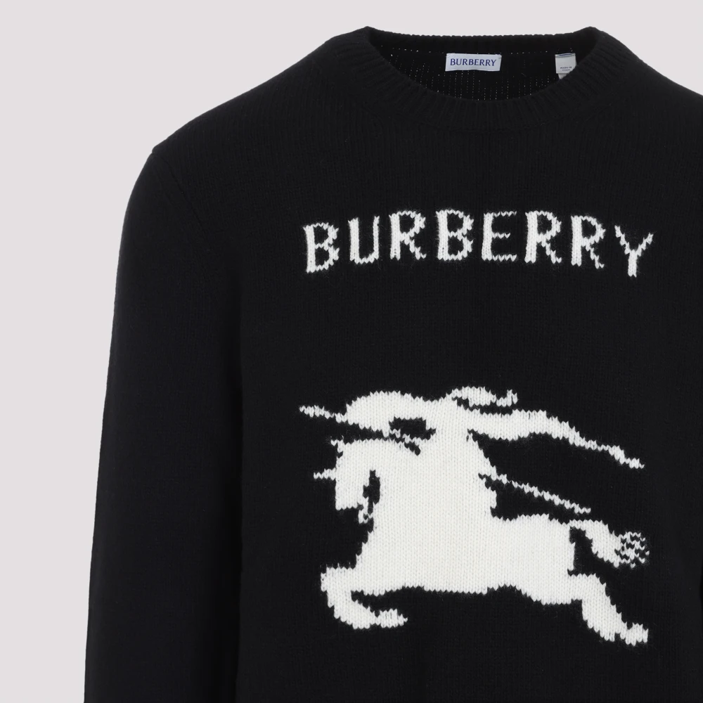 Burberry Luxe Zwarte Sweatshirt voor Stijlvolle Mannen Black Heren