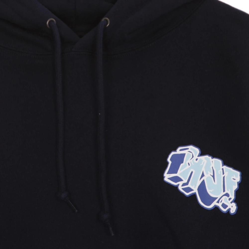 HUF Navy Hoodie met lange mouwen en kangoeroezak Blue Heren