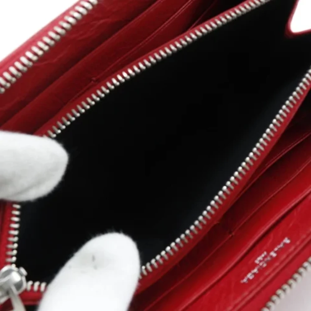 Balenciaga Vintage Pre-owned Leather wallets Red Dames