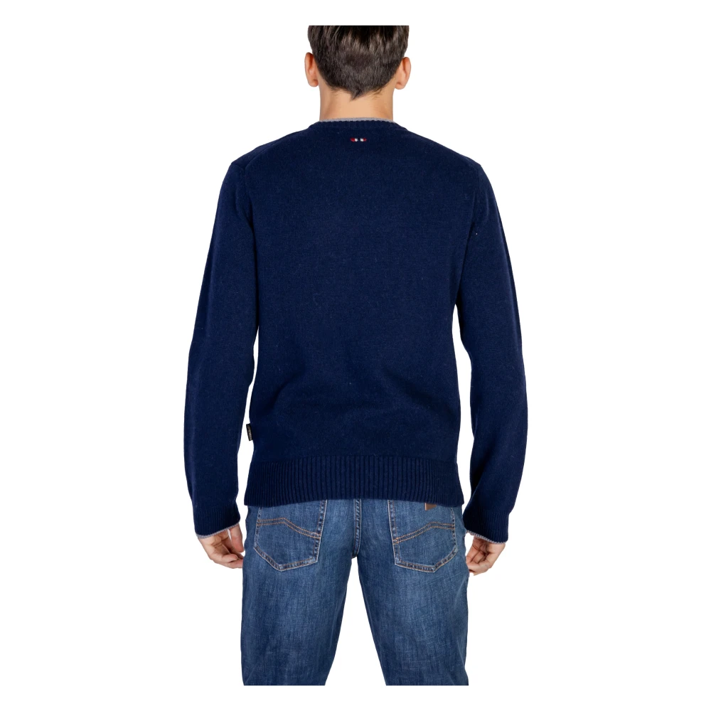 Napapijri Mannen Gebreide Kleding Collectie voor Herfst Winter Blue Heren