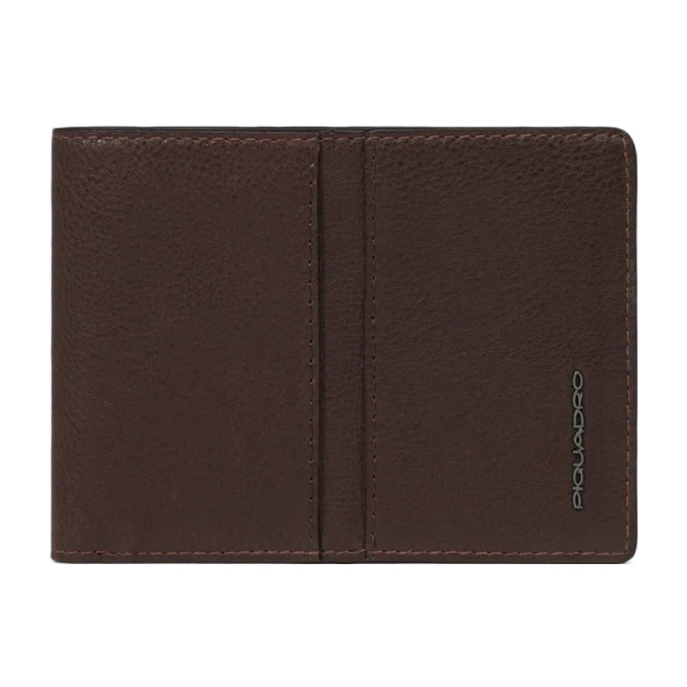Piquadro Bruin leren portemonnee met RFID-bescherming Brown Heren