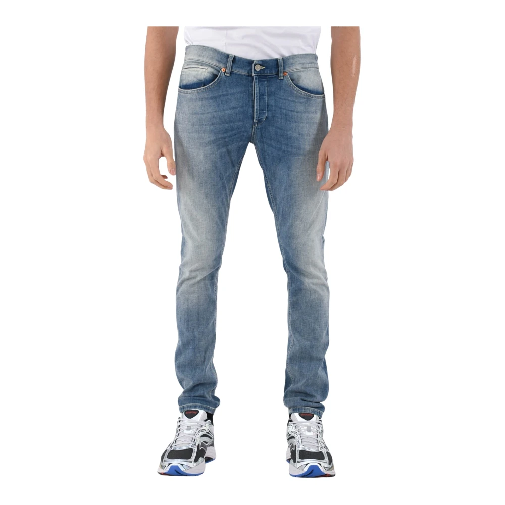 Dondup Gebruikte Skinny Fit Jeans met Metalen Logo Blue Heren