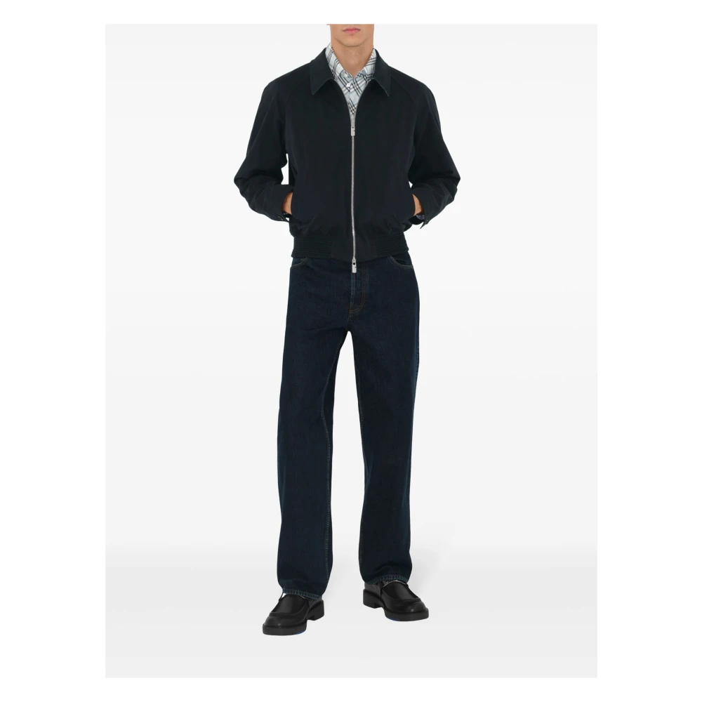 Burberry Blauwe Jacks met Dubbele Ritssluiting Blue Heren