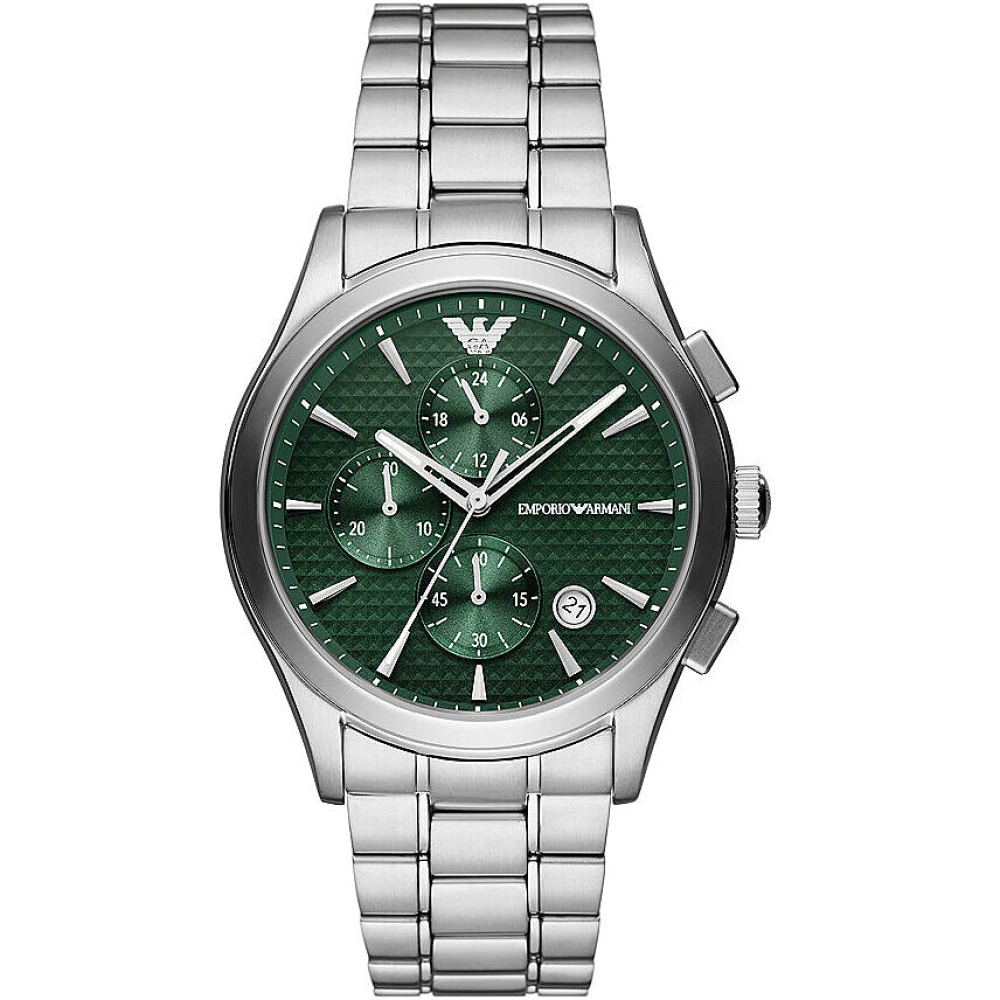 Emporio Armani Ar11529 - Multifunktionsklocka för män Green, Herr