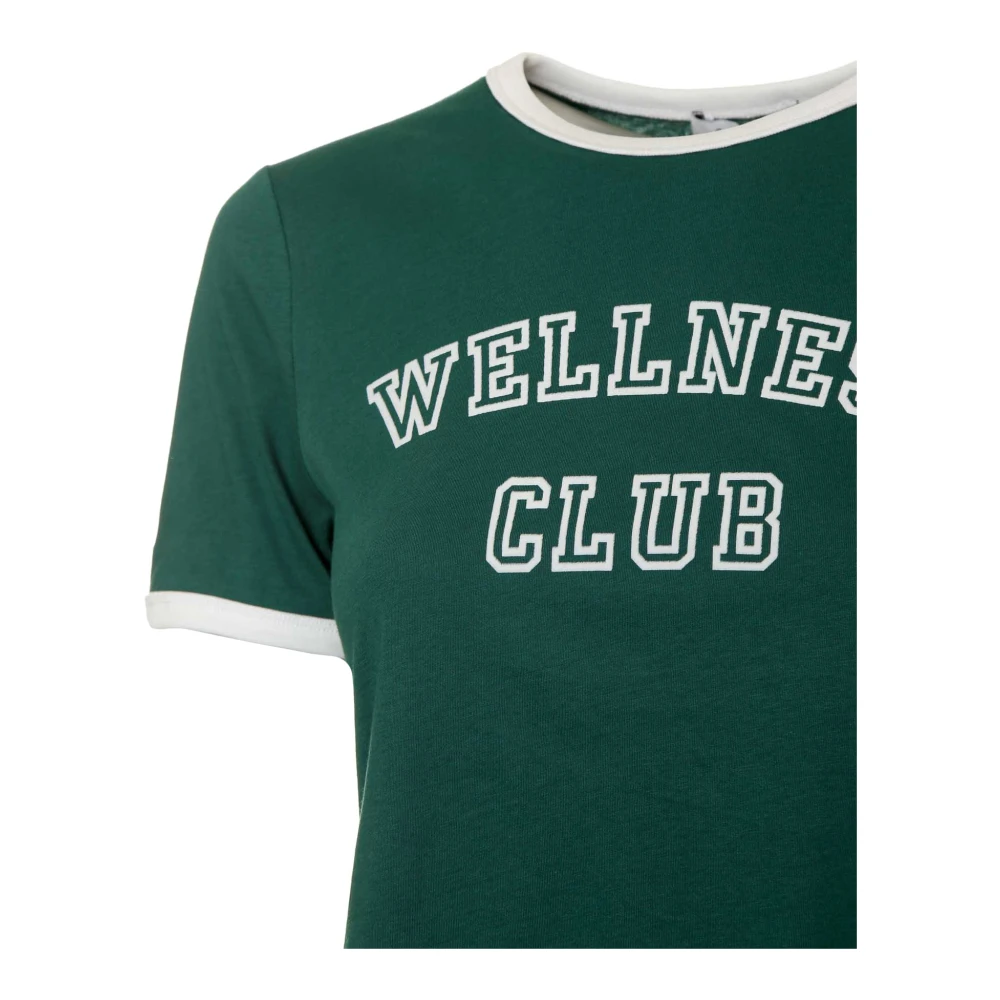 Sporty & Rich Wellness Club Ringer T-Shirt Green Dames