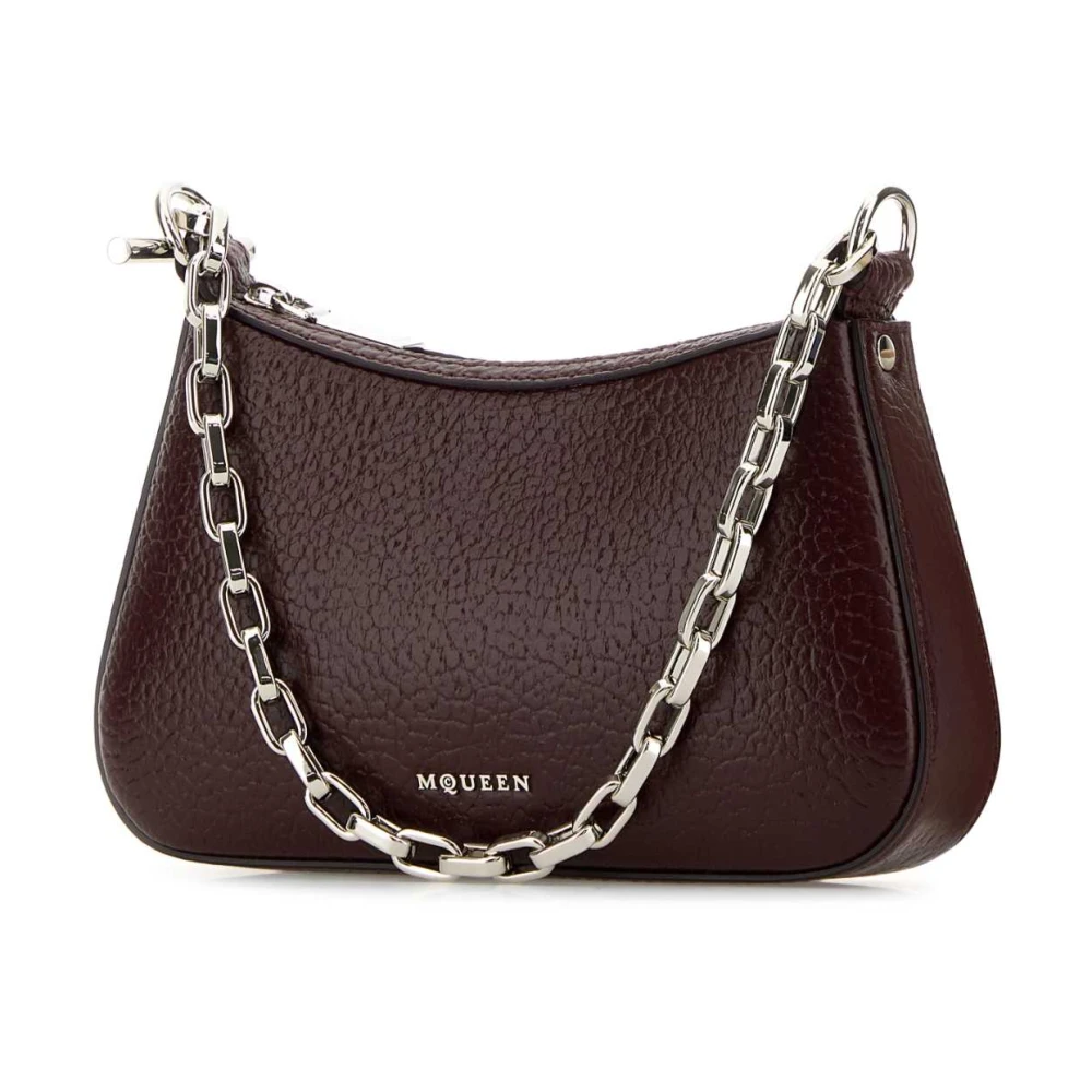 alexander mcqueen Mini T-Bar Bordeaux Leren Handtas Red Dames