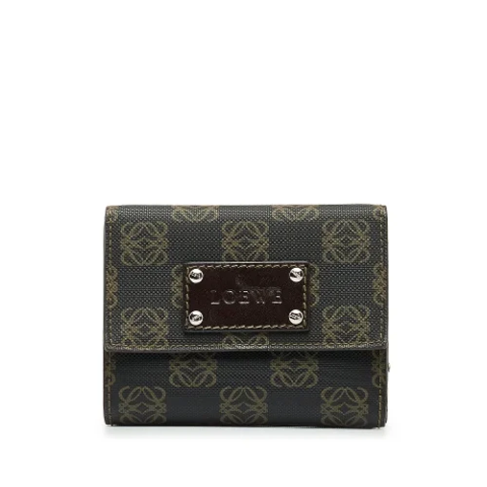 Loewe Pre-owned Leather wallets Brown Dames
