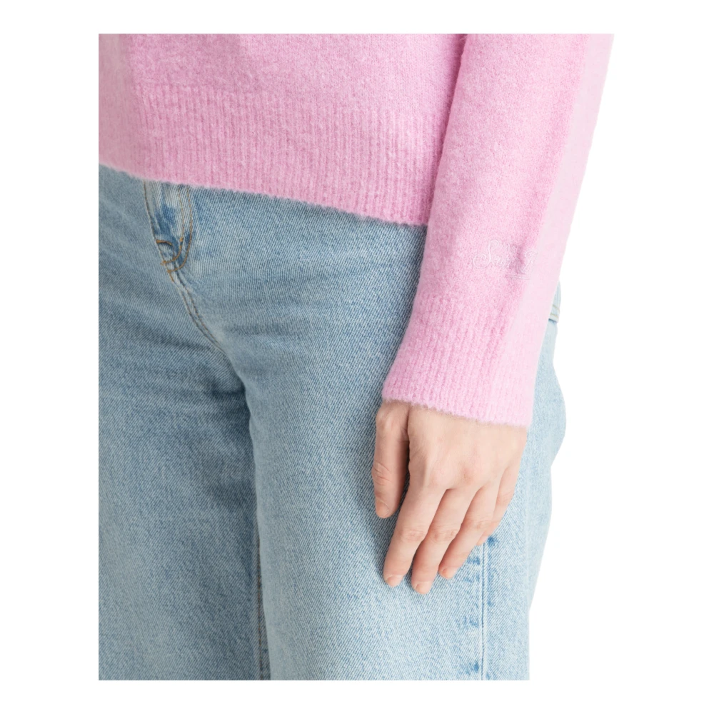 MC2 Saint Barth Abstract Multicolor Logo Sweater Pink Dames