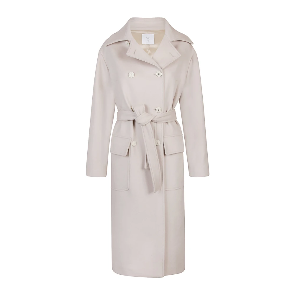 Eleventy Dubbelborstige wollen jas Gray Dames