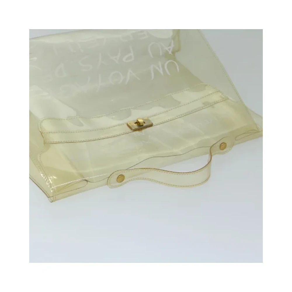 Hermès Vintage Pre-owned Fabric handbags White Dames