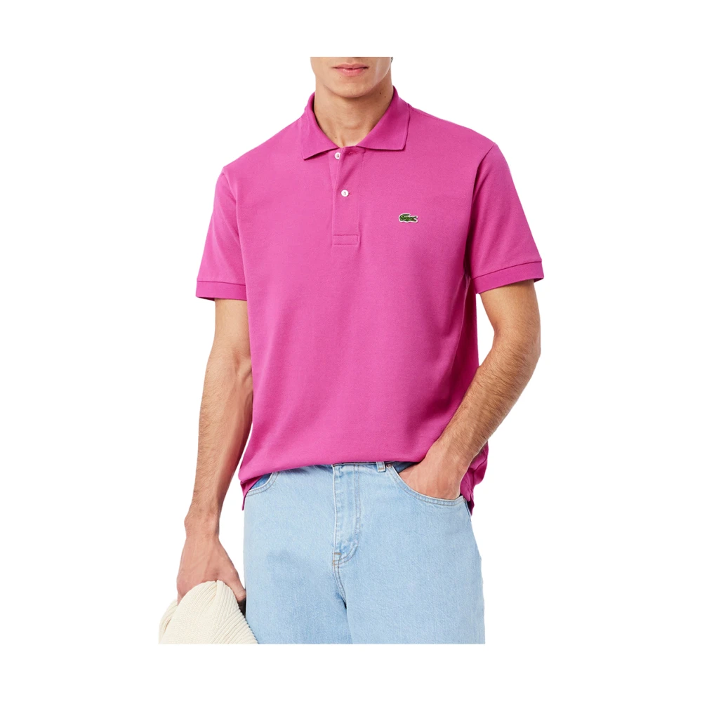 Lacoste Roze Polo Shirt Elegant Sportief Pink Heren