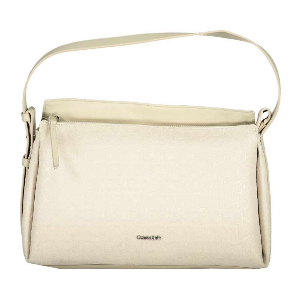 Calvin Klein Beige Schoudertas met Binnenzak Beige Dames