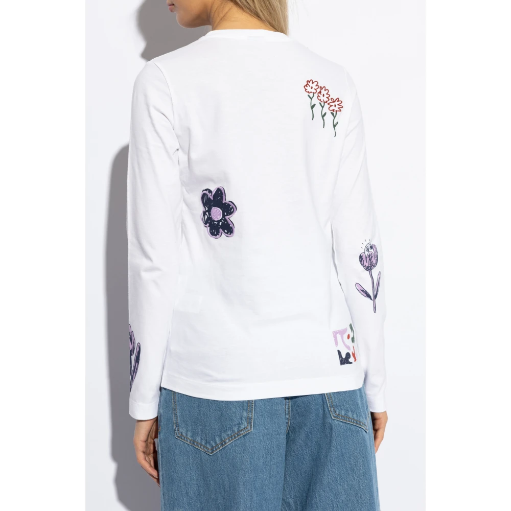PS By Paul Smith Lange mouwen T-shirt White Dames