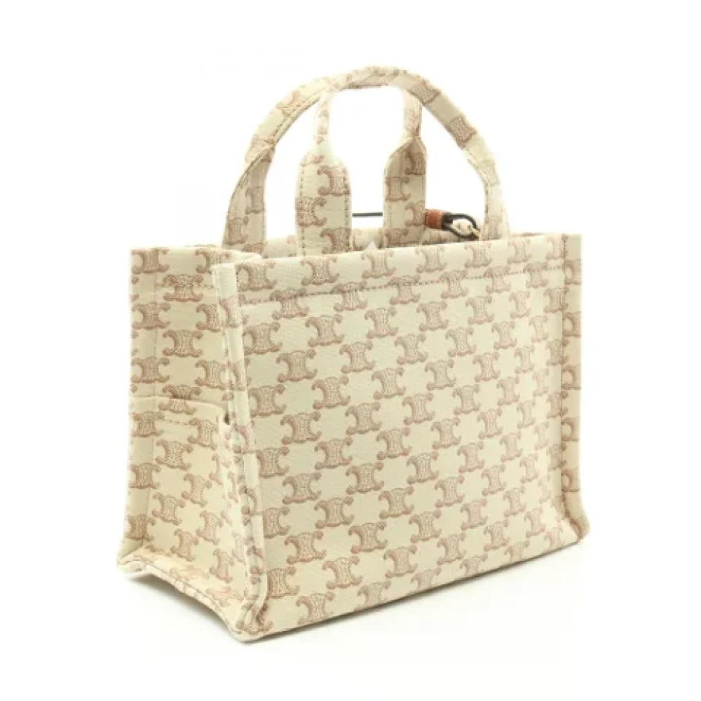 Celine Vintage Pre-owned Canvas celine-bags Beige Dames