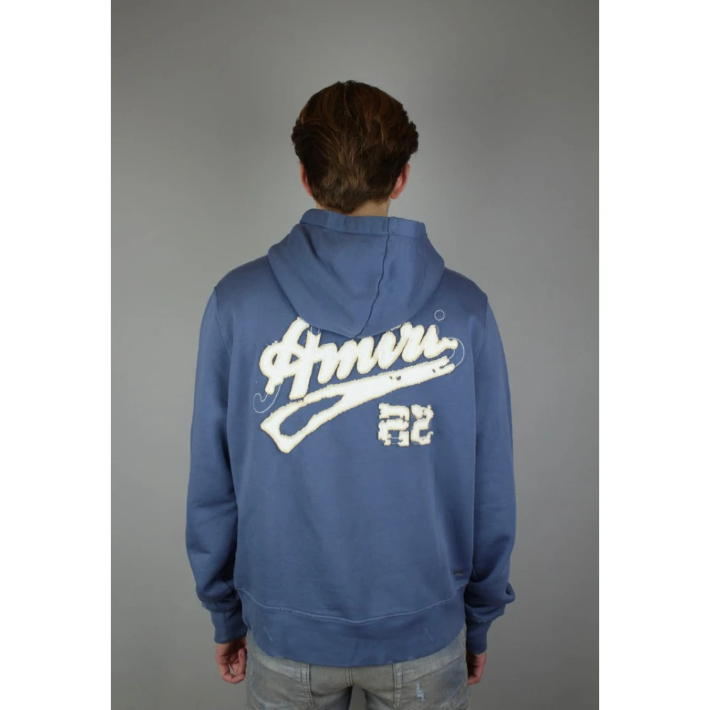 Amiri Bluefin Hoodie Luxe Eigentijds Ontwerp Blue Heren