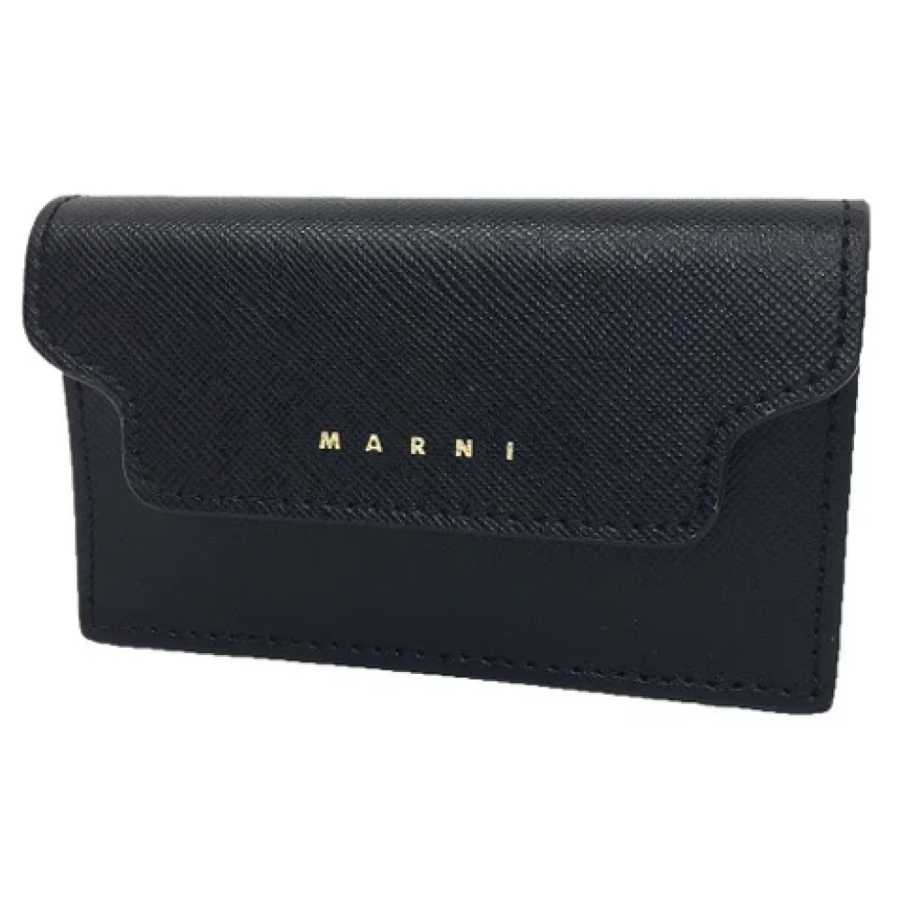 Marni Pre-owned Leather wallets Black Dames