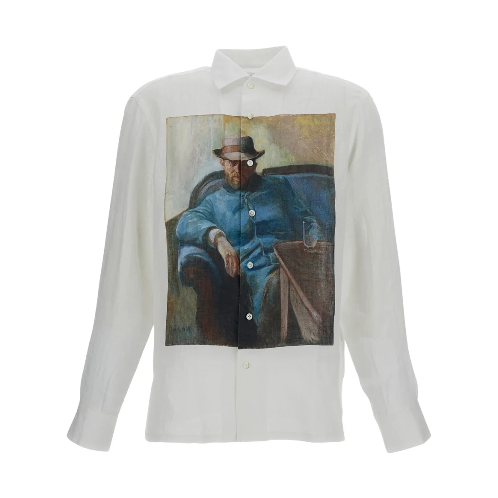 Junya Watanabe White Printed Shirt - Male - Casual Shirts - M - Shirts