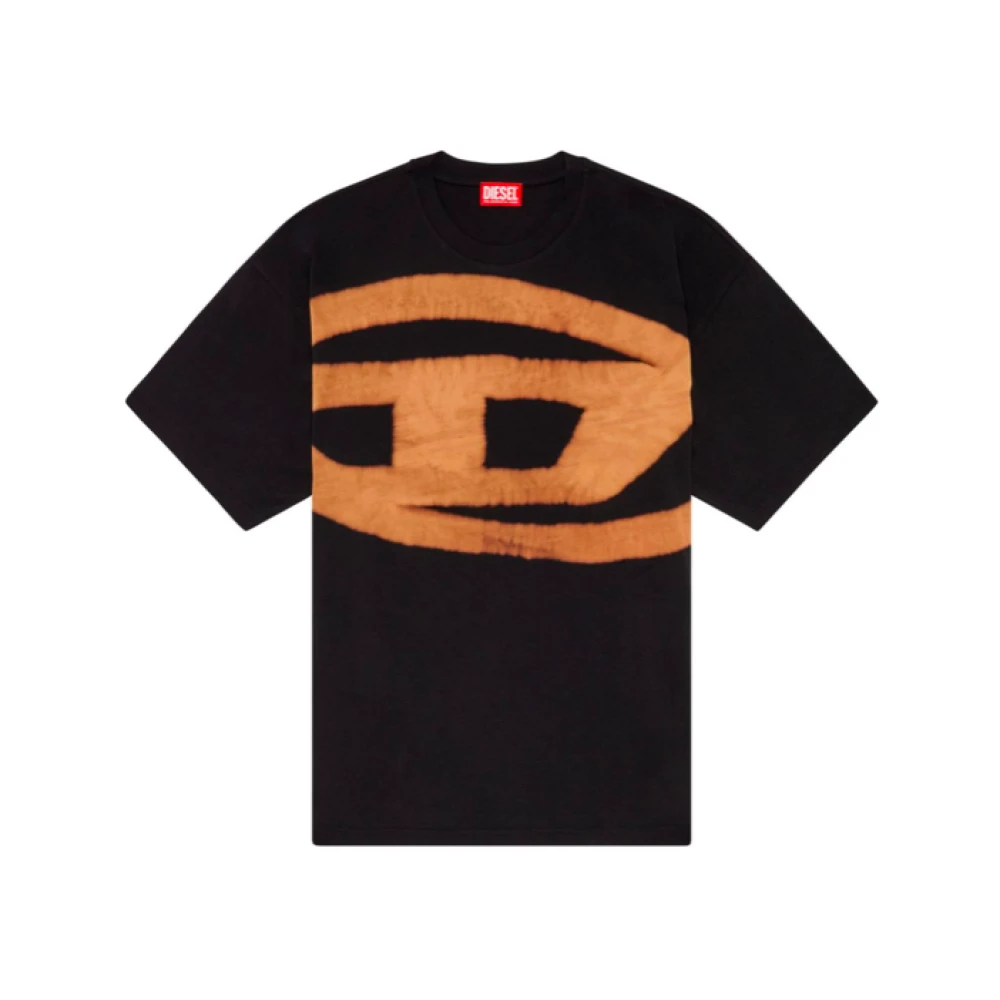 Diesel Zwarte Bleach T-Boxt Stijlvol Shirt Black Heren