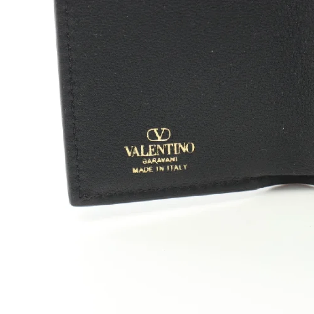 Valentino Vintage Pre-owned Leather wallets Black Dames
