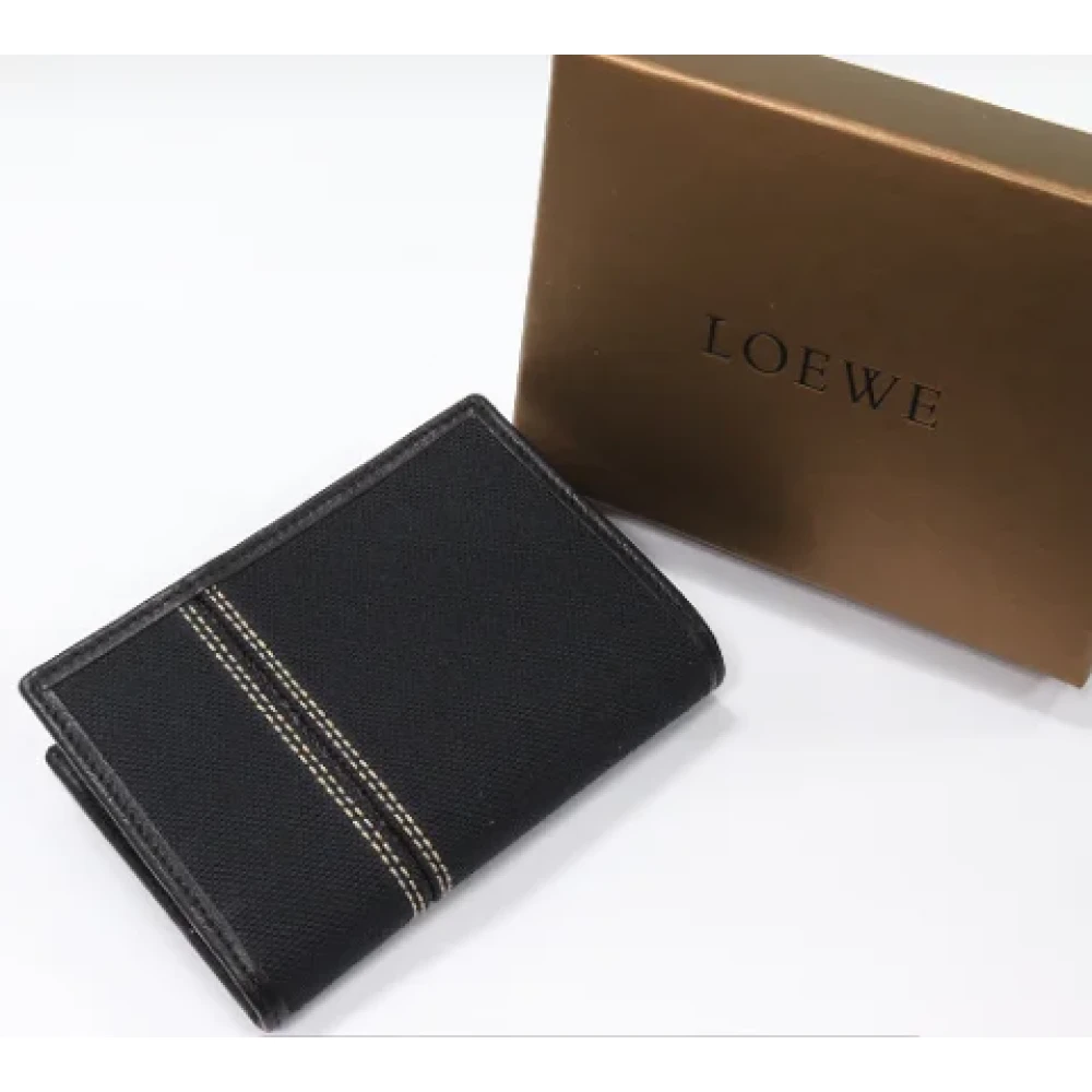 Loewe Pre-owned Leather wallets Black Heren