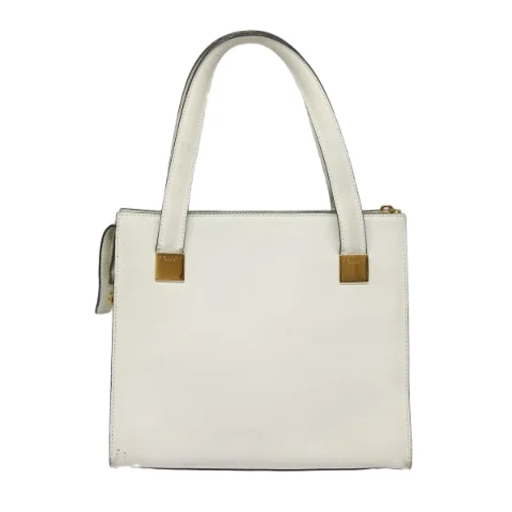Celine Vintage Pre-owned Leather handbags White Dames