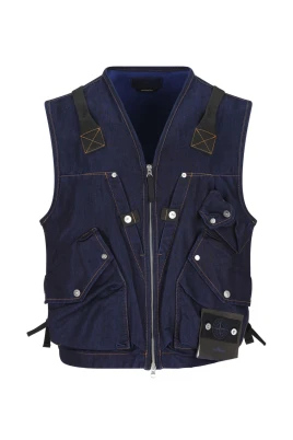 Denim Multi-Pocket Vest