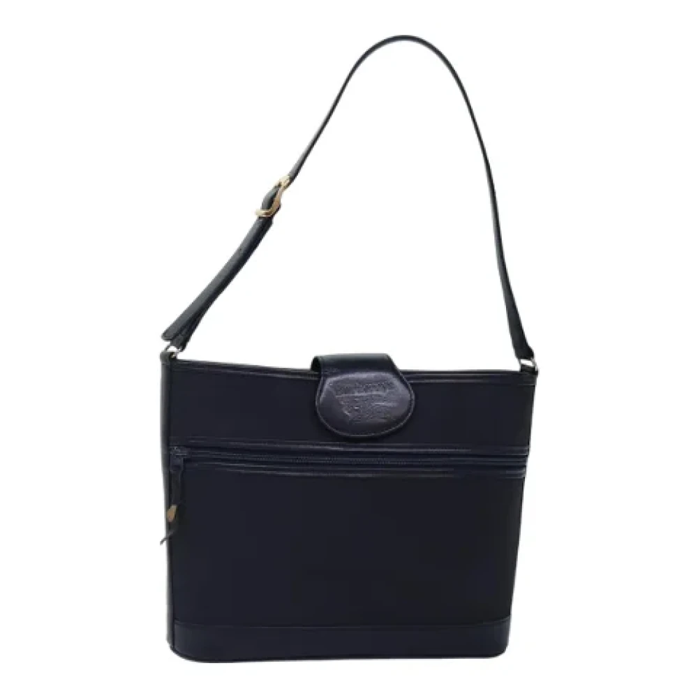 Burberry Vintage Pre-owned Fabric shoulder-bags Blue Dames