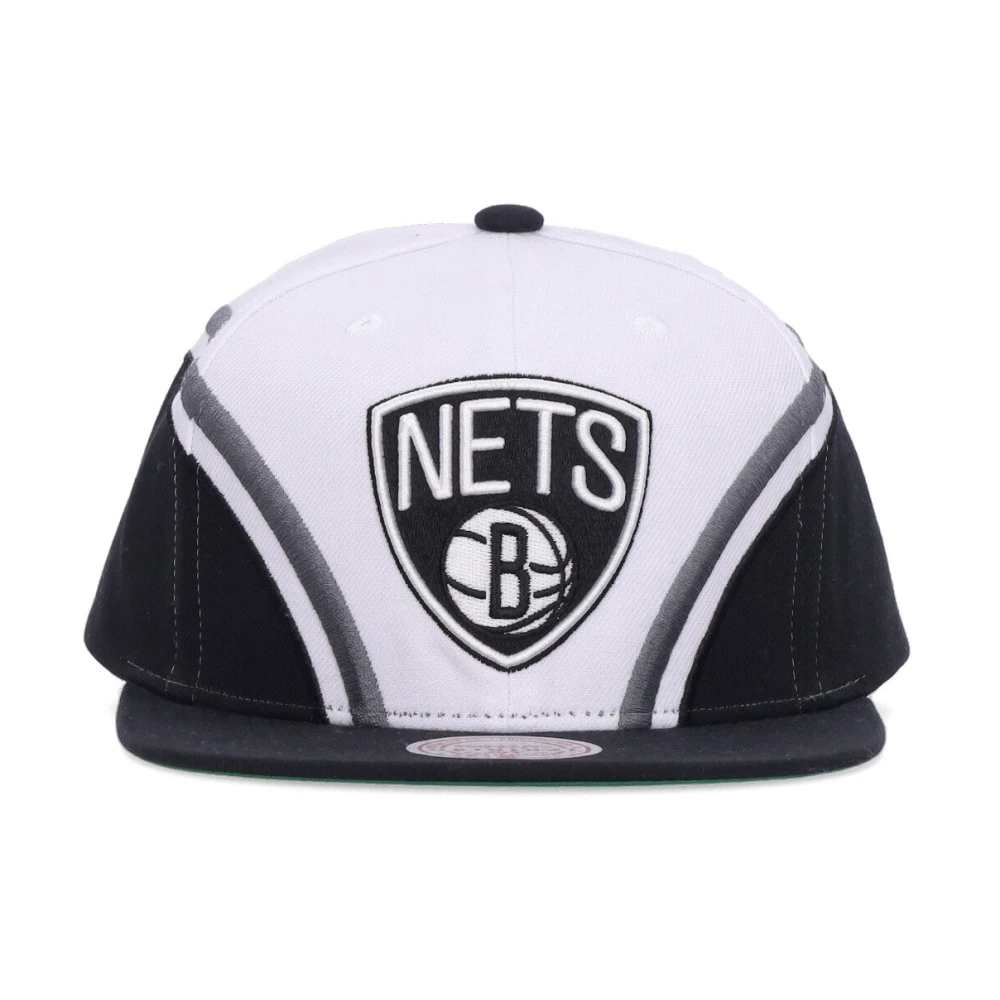 Mitchell & Ness Brooklyn Nets Platte Klep Snapback Pet White Heren
