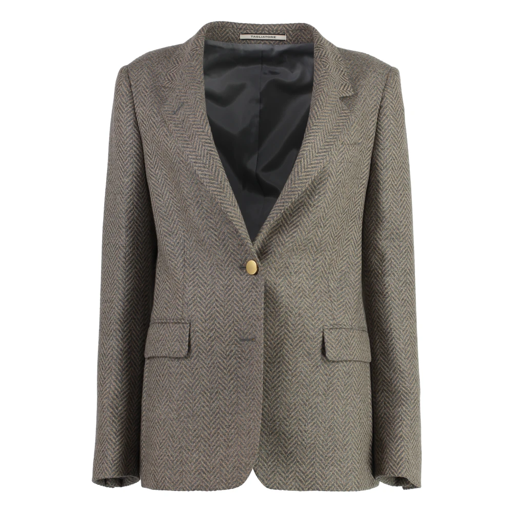 Tagliatore Single-breasted jas van maagdelijke wol Gray Dames