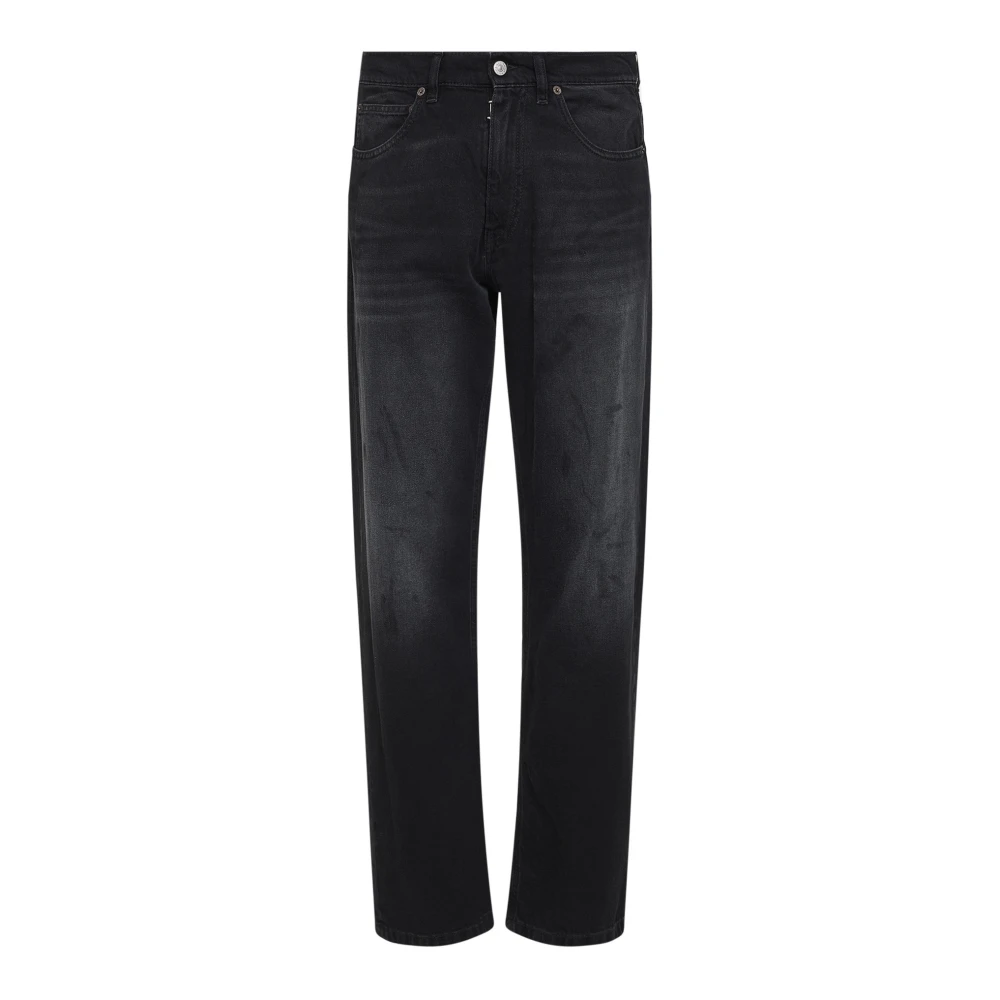 Mm6 Maison Margiela Men's Black Straight-Leg Jeans