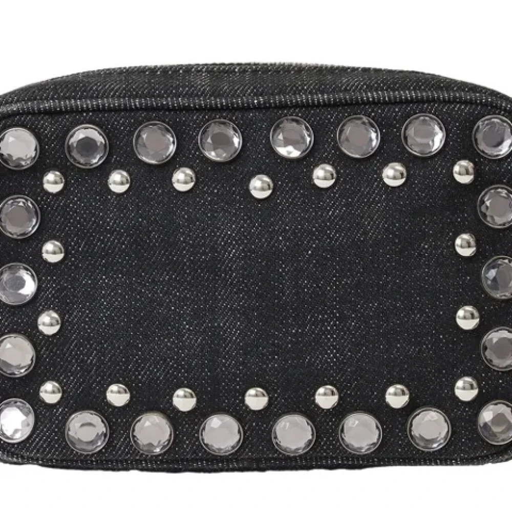 Prada Vintage Pre-owned Cotton prada-bags Black Dames