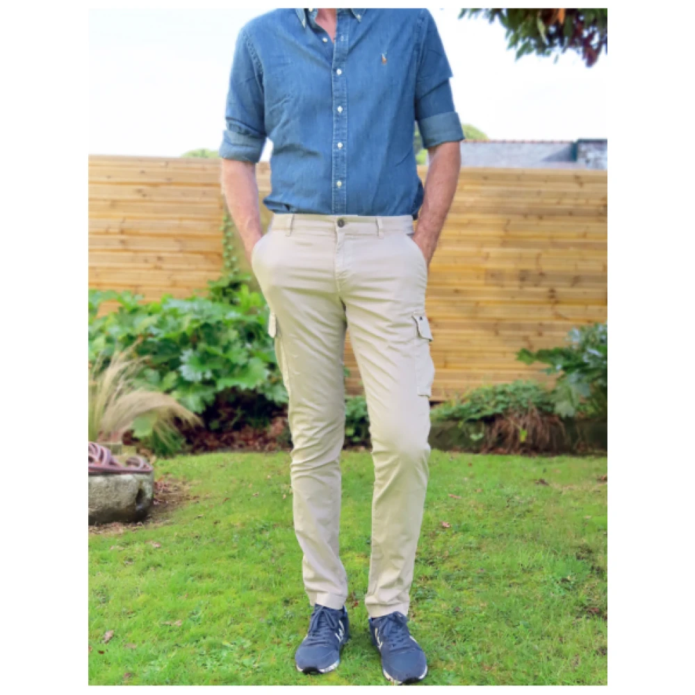 Mason's Extra Slim Cargo Broek Beige Heren