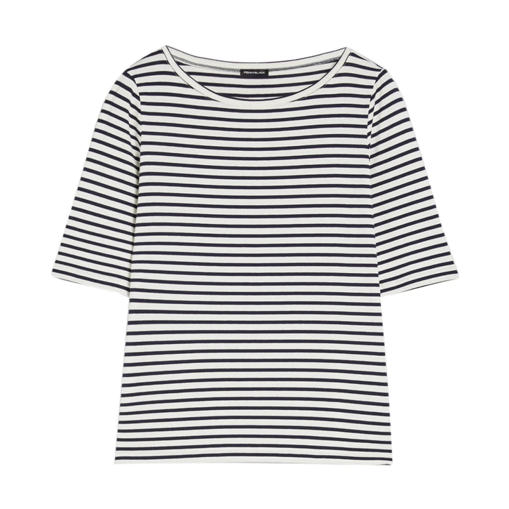 Pennyblack Slim Fit Viscose T-shirt Blue Dames