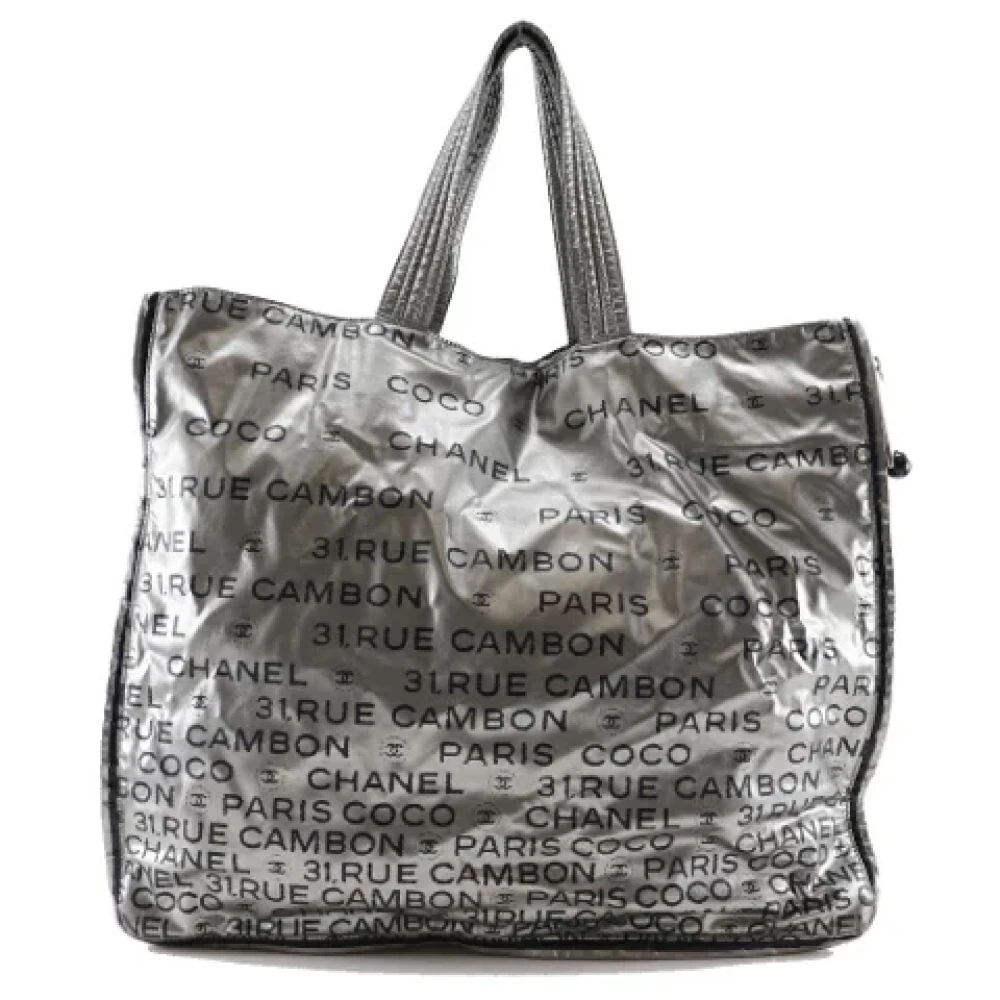 Chanel Vintage Pre-owned Fabric chanel-bags Gray Dames